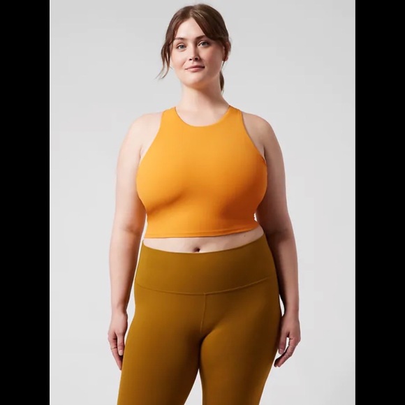 NWT ATHLETA Conscious Crop D-DD+ Abyssinian Yellow - Picture 5 of 5